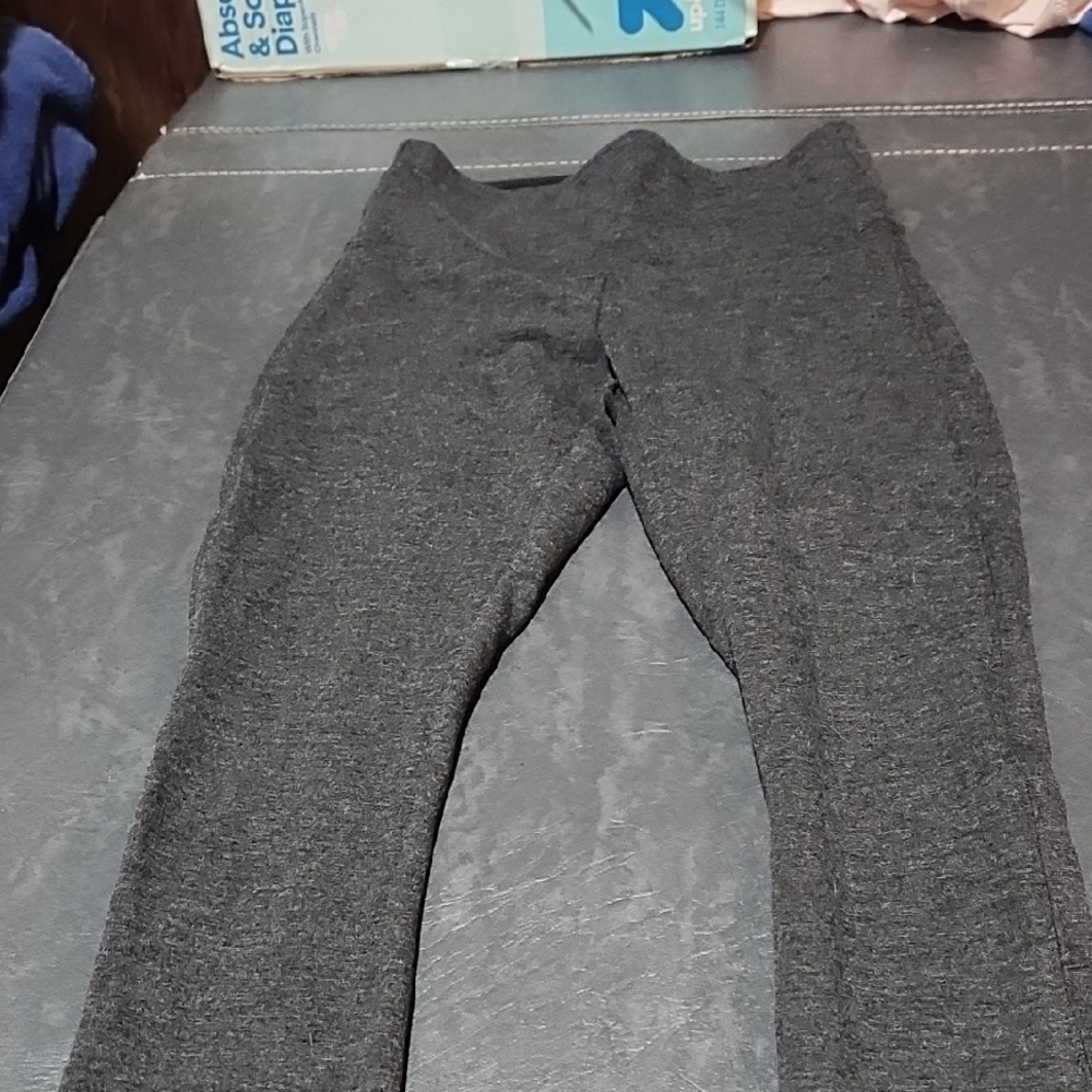 White House Black Market Gray Leggings Soft Knit Tapered